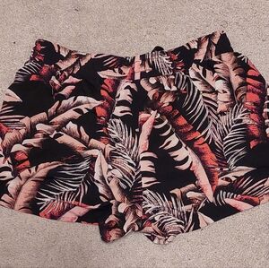 Tropical Print Women's Beach Shorts